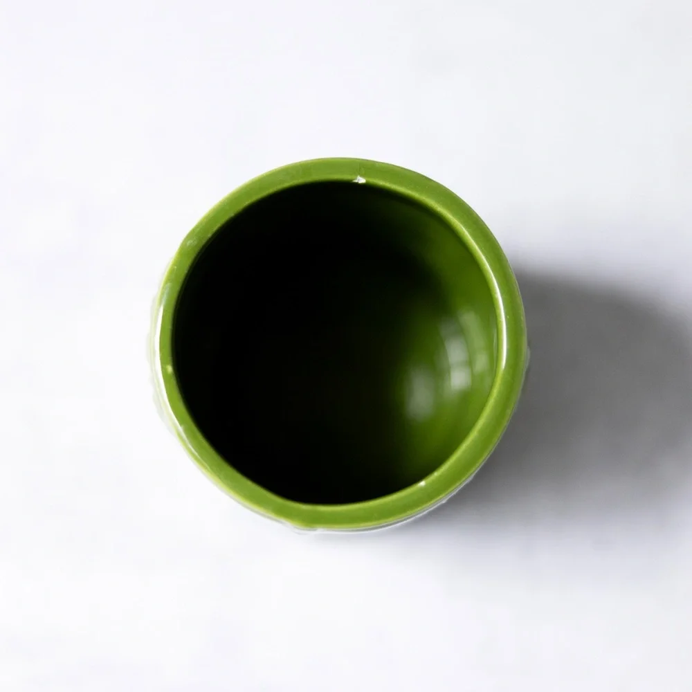 Sur La Table Green Artimino Tomato Pomodori Can Canister Lid Italy Pottery 3.5